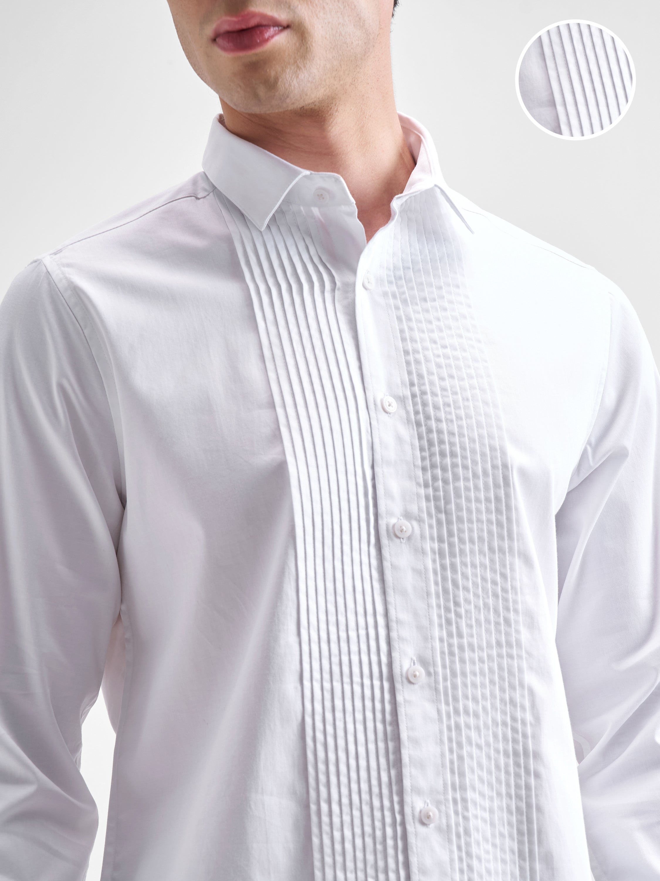 Highlander Men White Solid Slim Fit Casual Shirt - White - Image 5