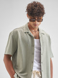 Highlander Men Grey Self Design Relaxed Fit Casual Shirt - Grey - Image 1