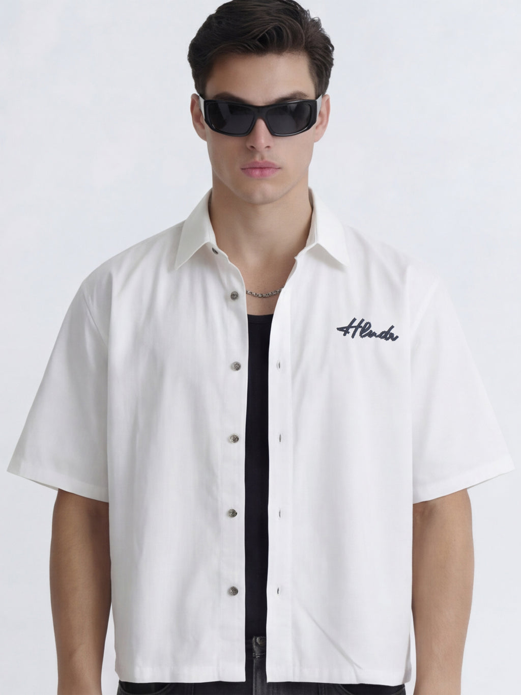 Highlander Men White Printed Boxy Fit Casual Shirt - White - Image 2