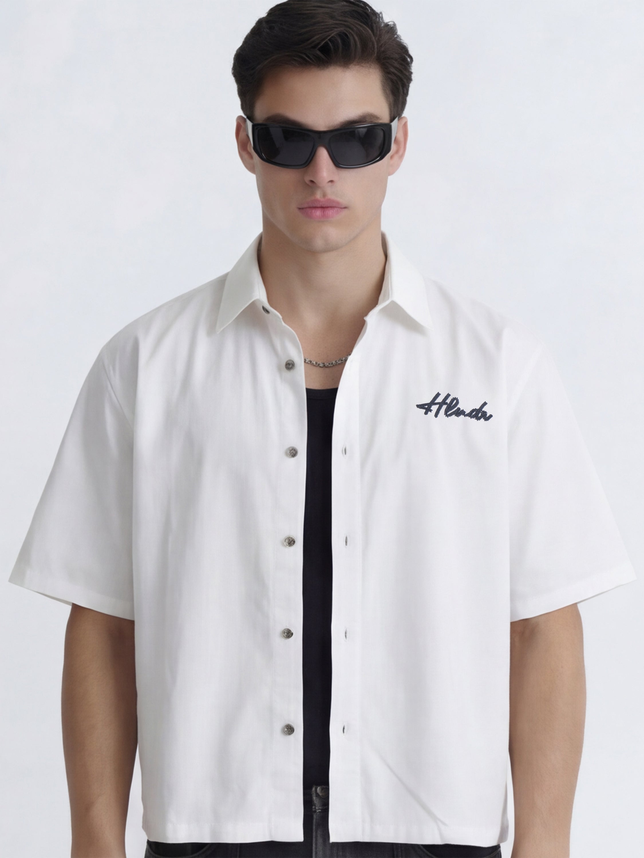 Highlander Men White Printed Boxy Fit Casual Shirt - White - Image 2