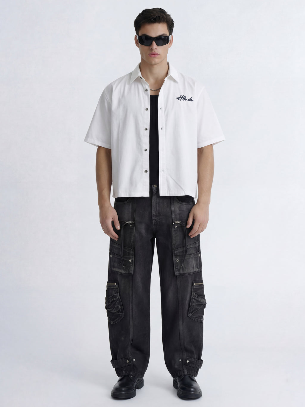 Highlander Men White Printed Boxy Fit Casual Shirt - White - Image 3