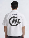 Highlander Men White Printed Boxy Fit Casual Shirt - White - Image 1