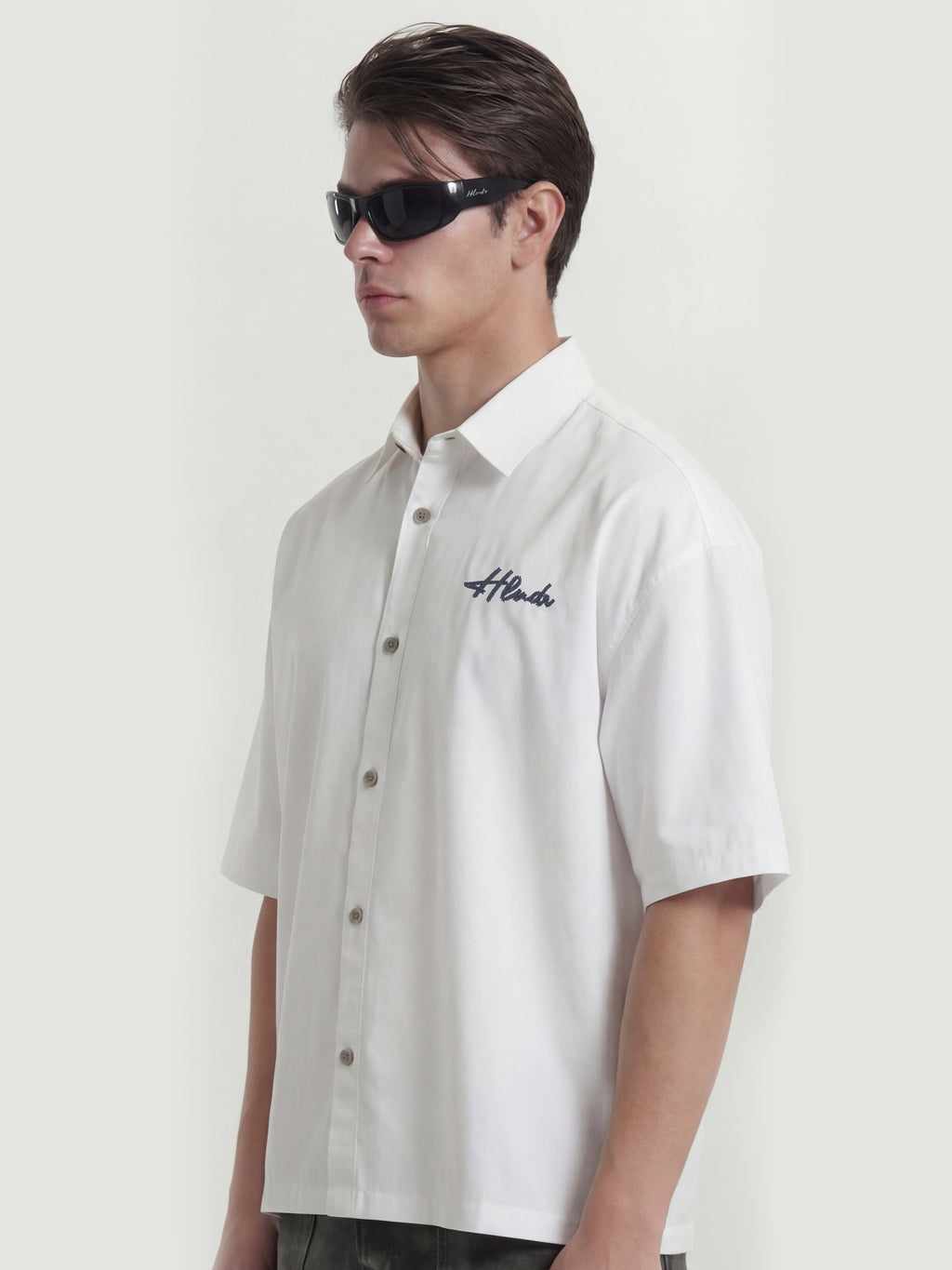 Highlander Men White Printed Boxy Fit Casual Shirt - White - Image 4