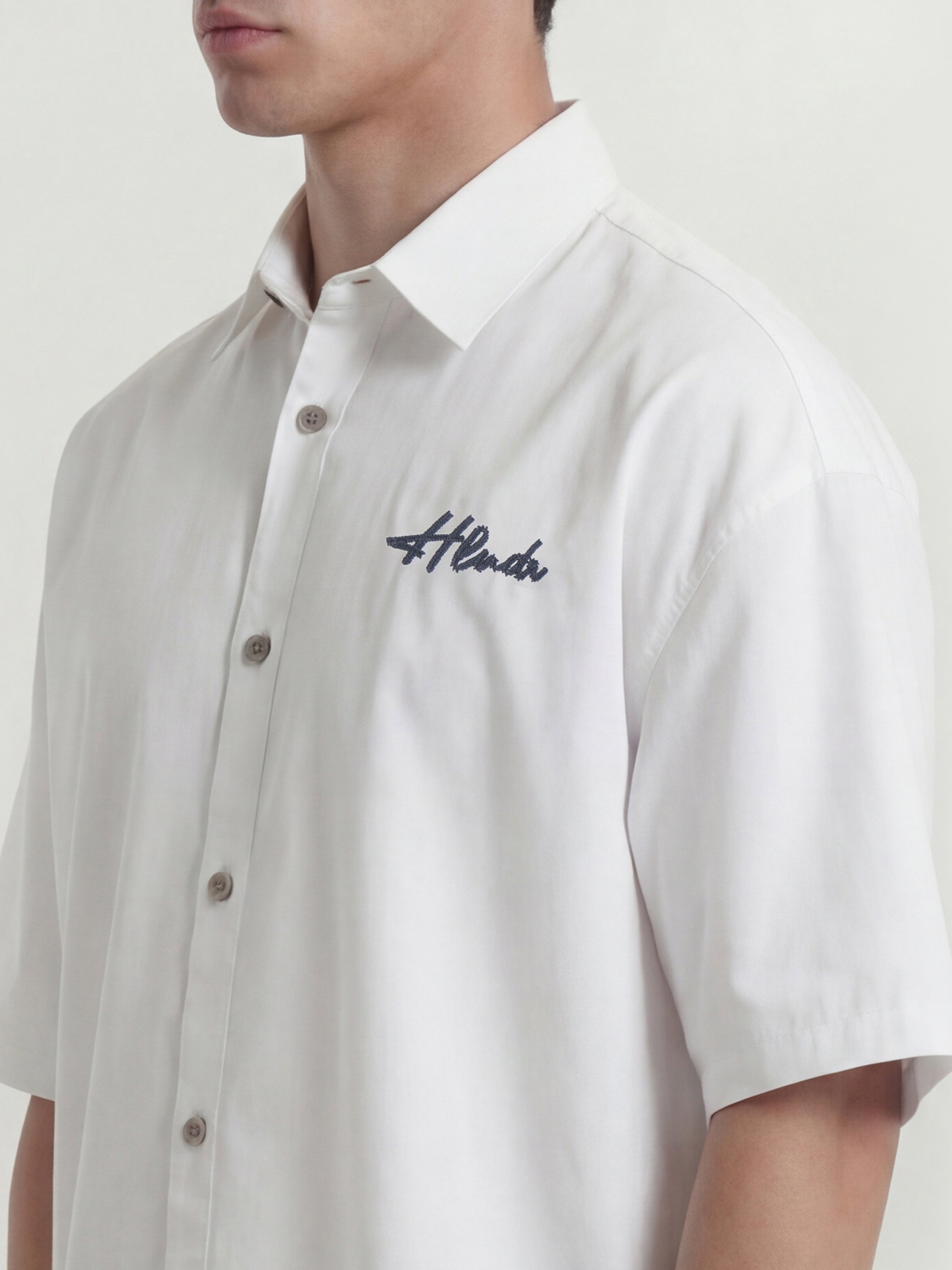 Highlander Men White Printed Boxy Fit Casual Shirt - White - Image 5