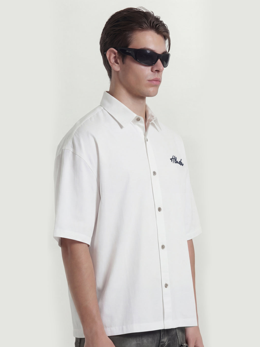 Highlander Men White Printed Boxy Fit Casual Shirt - White - Image 6