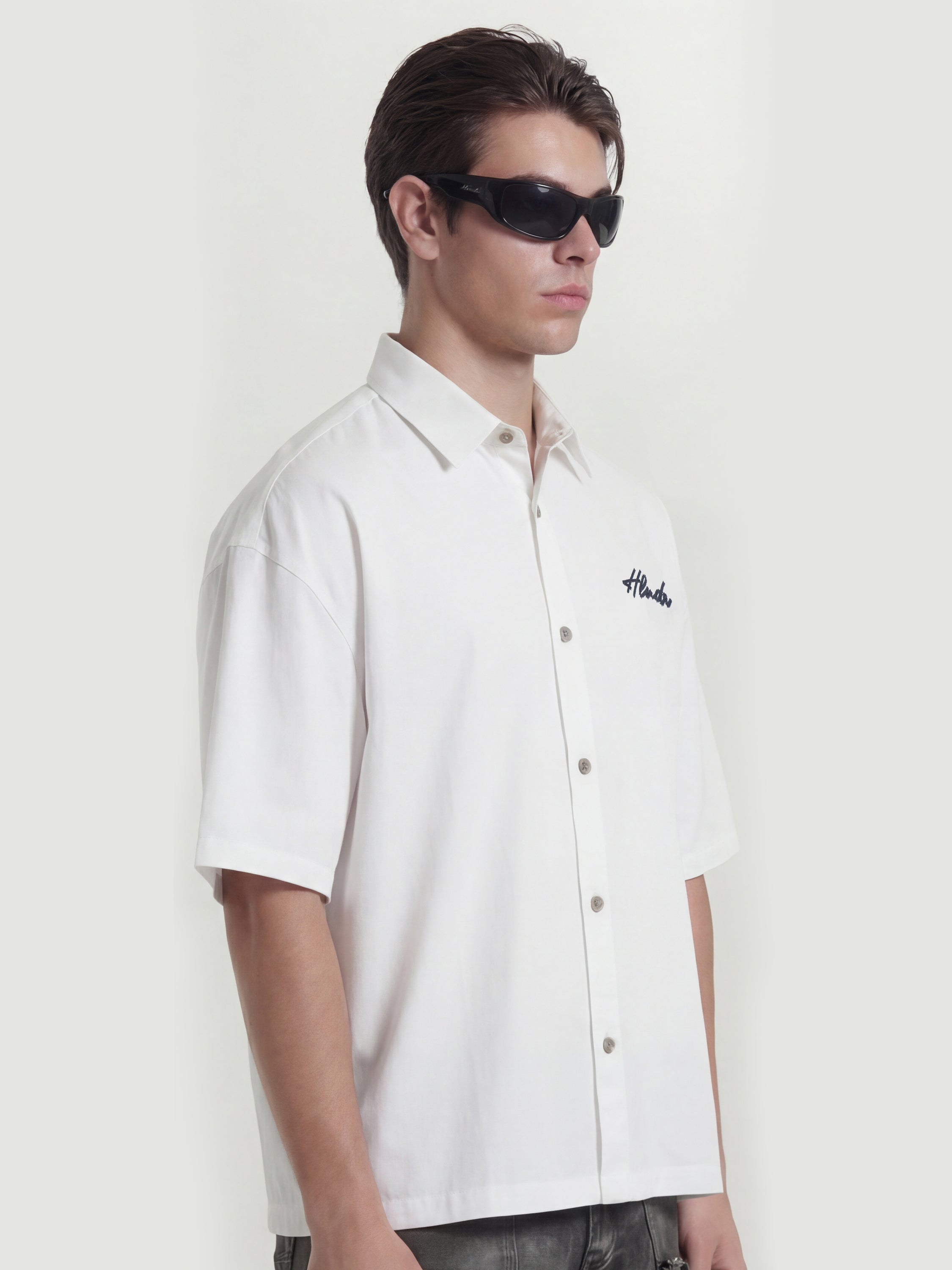 Highlander Men White Printed Boxy Fit Casual Shirt - White - Image 6