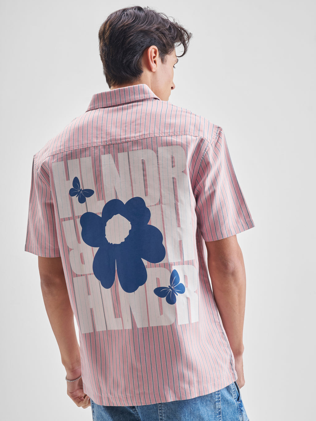 Highlander Men Pink Striped Relaxed Fit Casual Shirt - Pink - Image 3