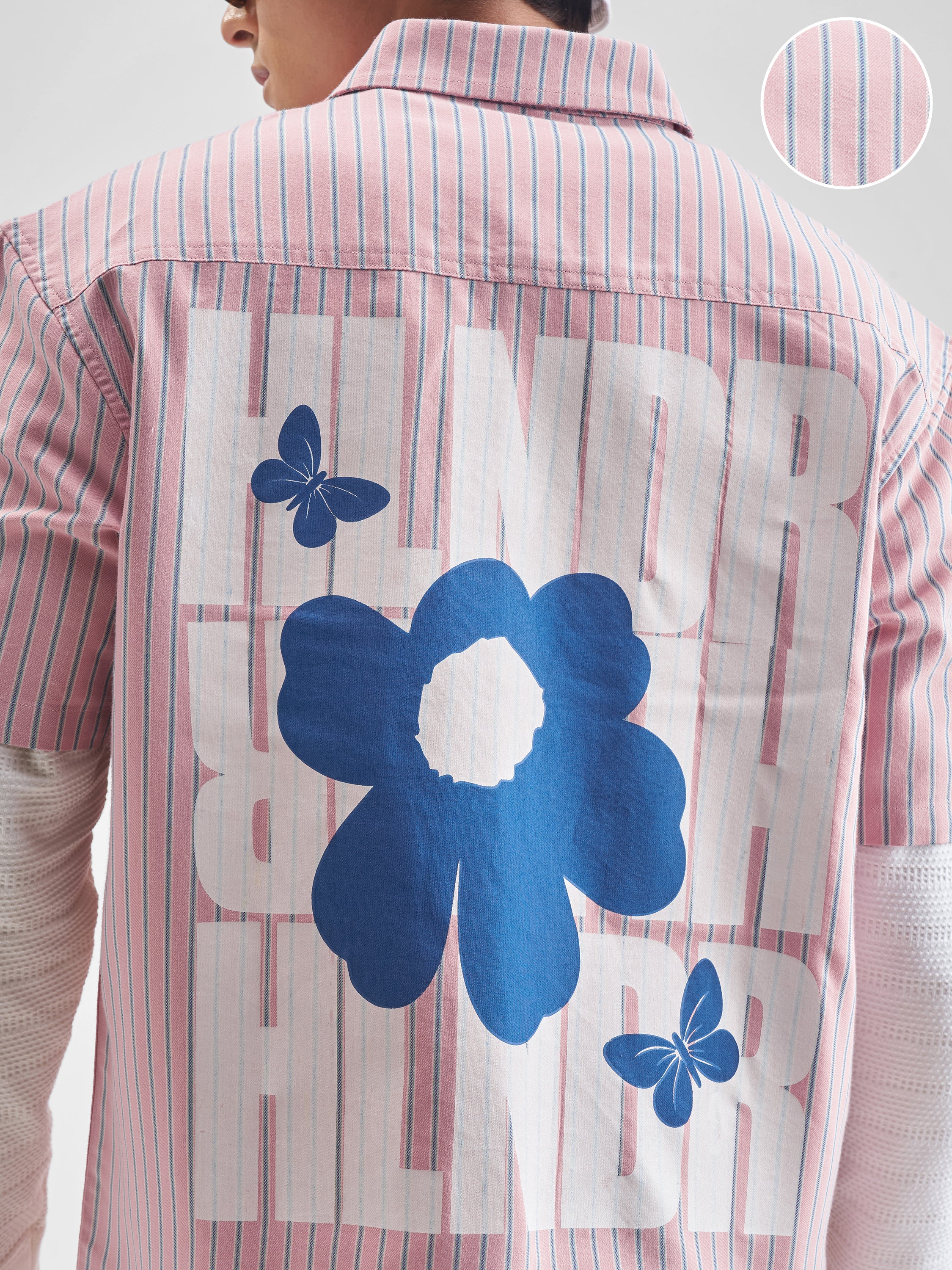 Highlander Men Pink Striped Relaxed Fit Casual Shirt - Pink - Image 5