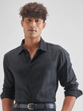 Highlander Men Black Printed Relaxed Fit Casual Shirt - Black - Image 1