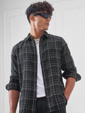 Highlander Men Black Checked Relaxed Fit Casual Shirt - Black - Image 1