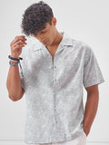 Highlander Men Blue Printed Relaxed Fit Casual Shirt - Blue - Image 1