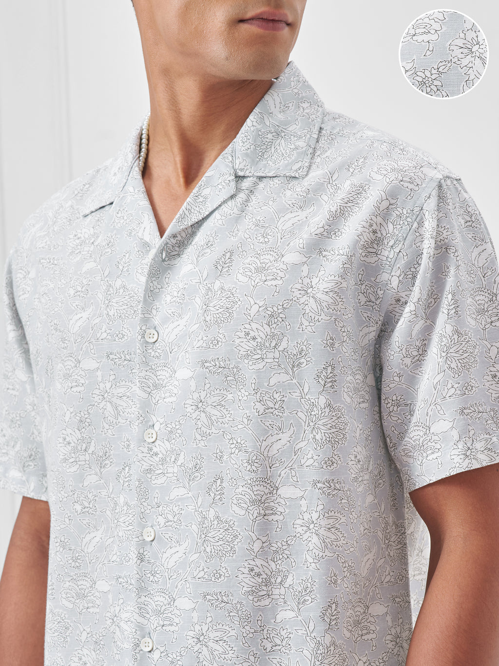 Highlander Men Blue Printed Relaxed Fit Casual Shirt - Blue - Image 5