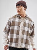 Highlander Men Brown Checked Boxy Fit Casual Shirt - Brown - Image 1