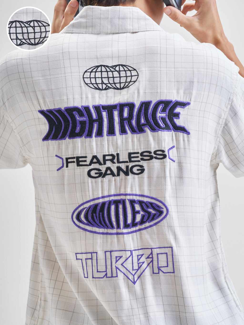 Highlander Men White Embroidered Relaxed Fit Casual Shirt - White - Image 5