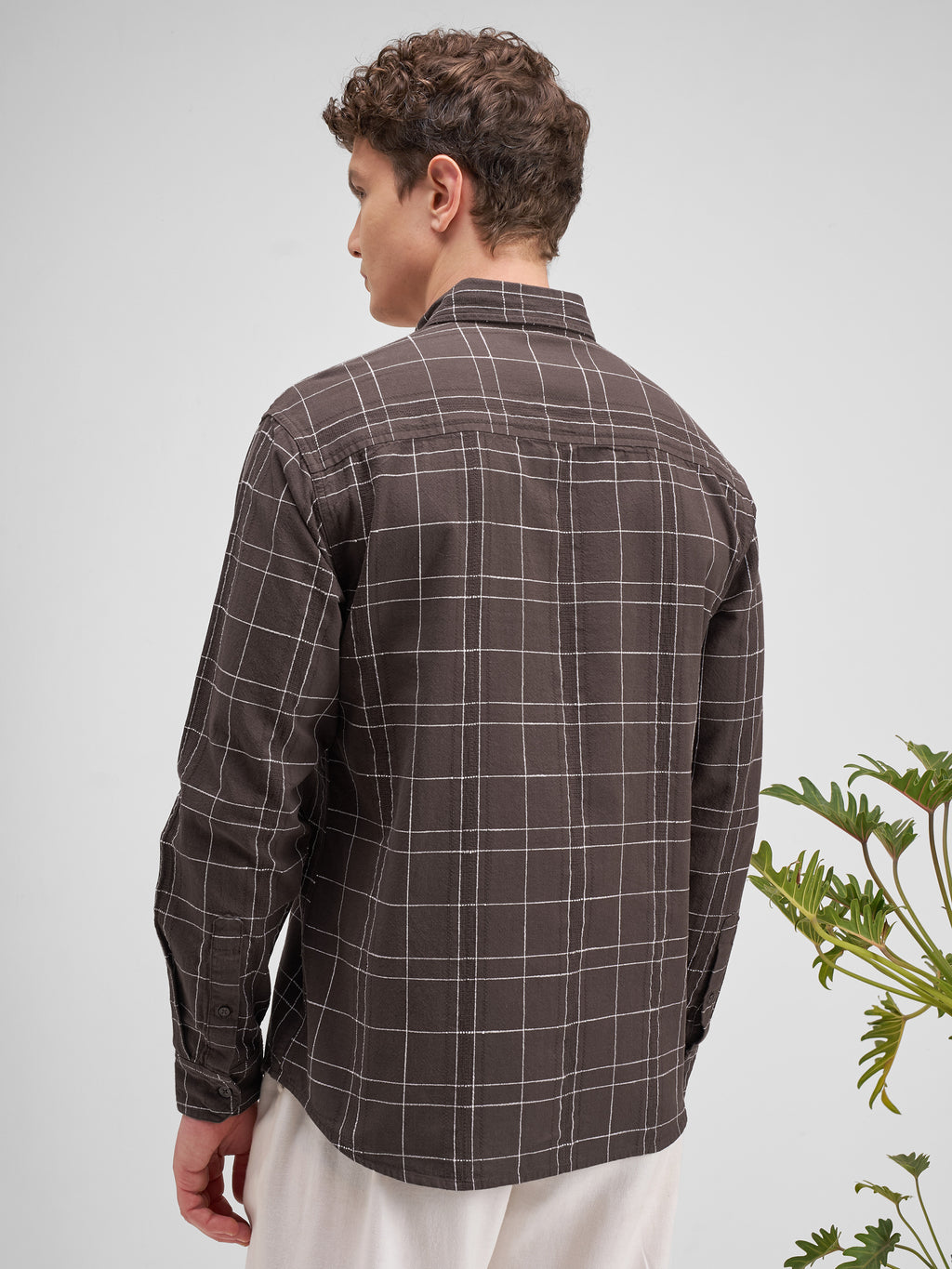 Highlander Men Brown Checked Regular Fit Casual Shirt - Brown - Image 3