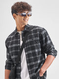 Highlander Men Black Checked Relaxed Fit Casual Shirt - Black - Image 1