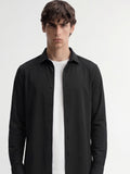 Highlander Men Black Solid Slim Fit Casual Shirt - Black - Image 1