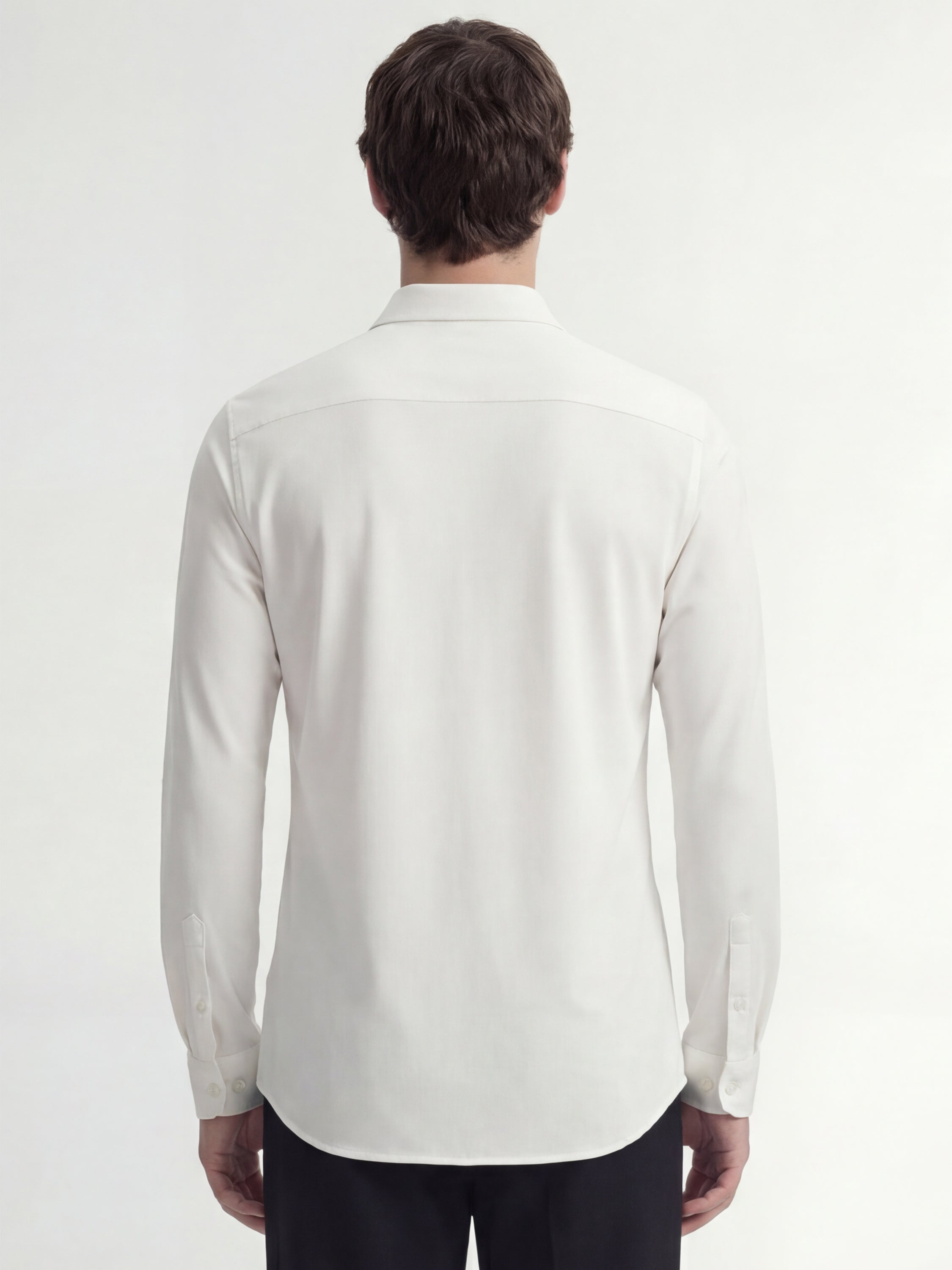 Highlander Men White Solid Slim Fit Casual Shirt - White - Image 3