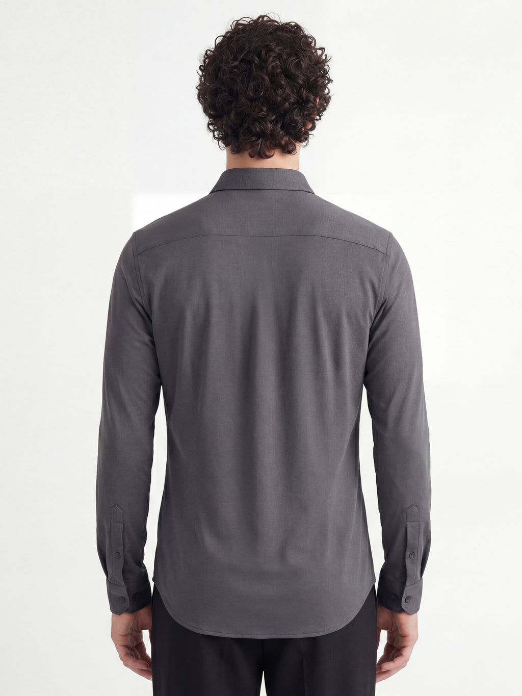 Highlander Men Grey Solid Slim Fit Casual Shirt - Grey - Image 3