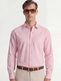 Highlander Men Pink Solid Slim Fit Casual Shirt - Pink - Image 1
