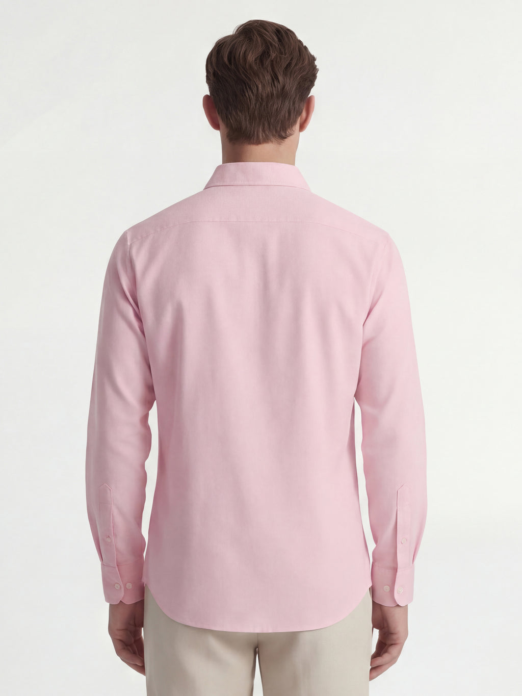 Highlander Men Pink Solid Slim Fit Casual Shirt - Pink - Image 3