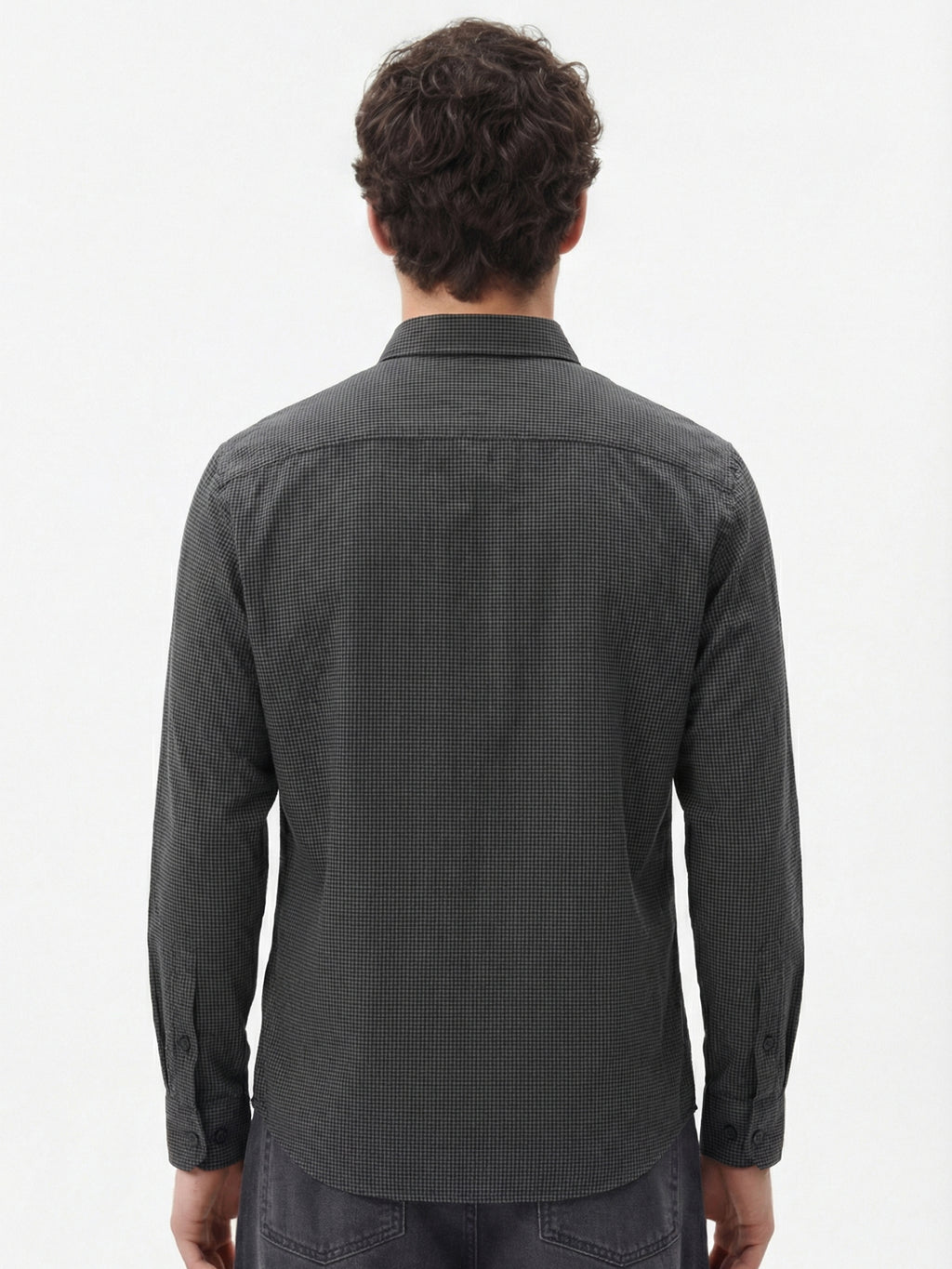 Highlander Men Black Checked Relaxed Fit Casual Shirt - Black - Image 3