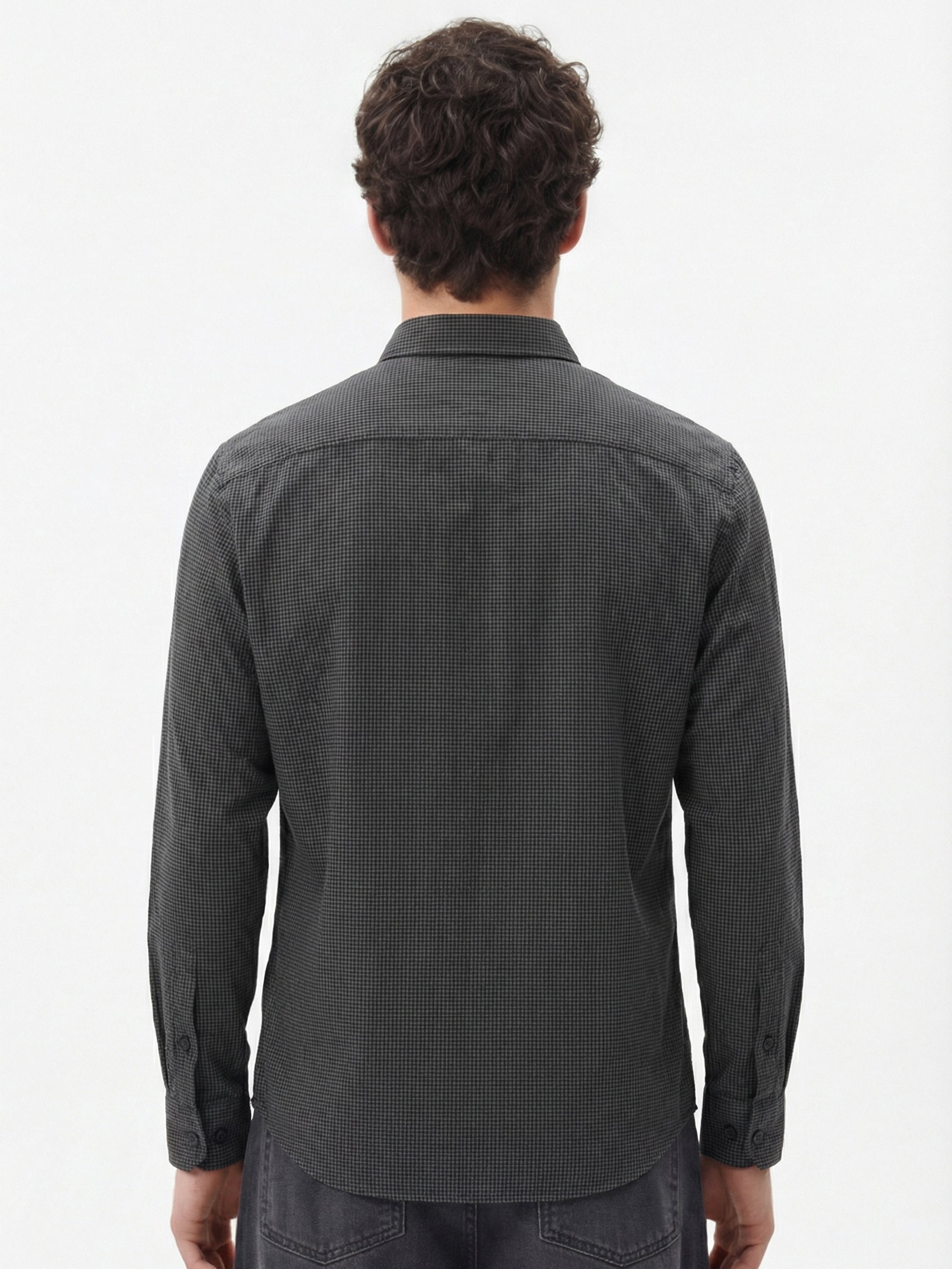 Highlander Men Black Checked Relaxed Fit Casual Shirt - Black - Image 3