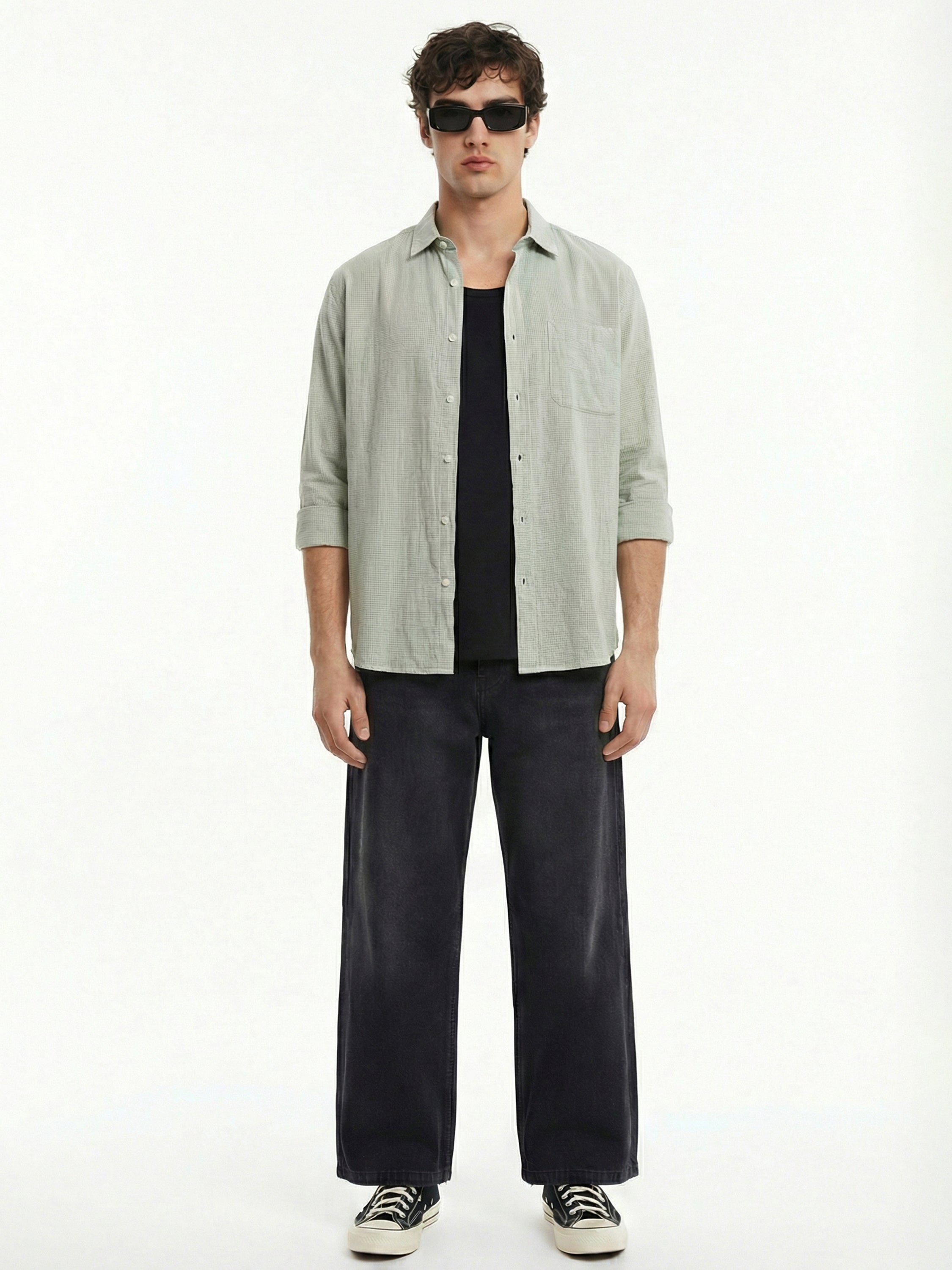 Highlander Men Green Checked Relaxed Fit Casual Shirt - Green - Image 2