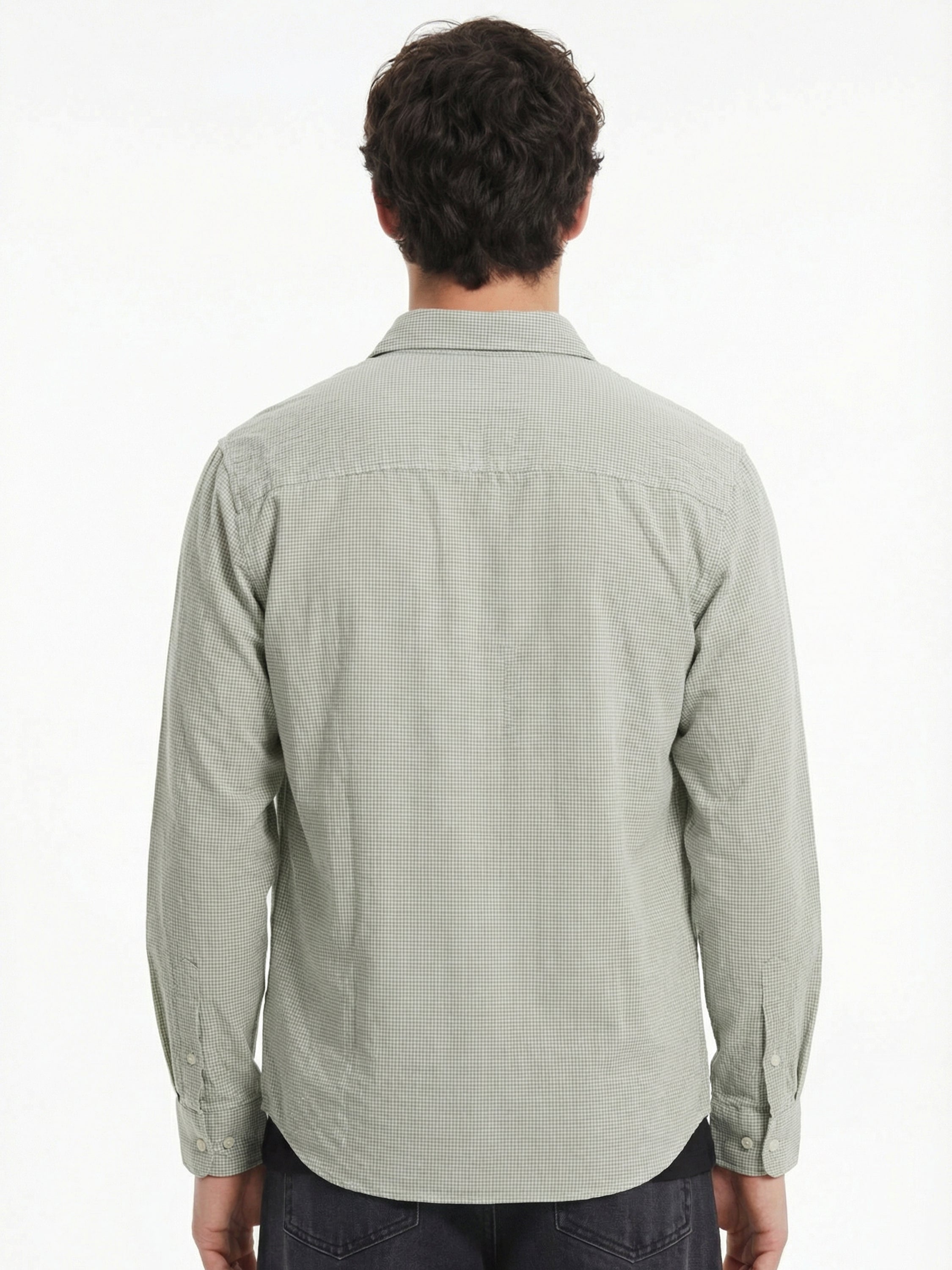 Highlander Men Green Checked Relaxed Fit Casual Shirt - Green - Image 3