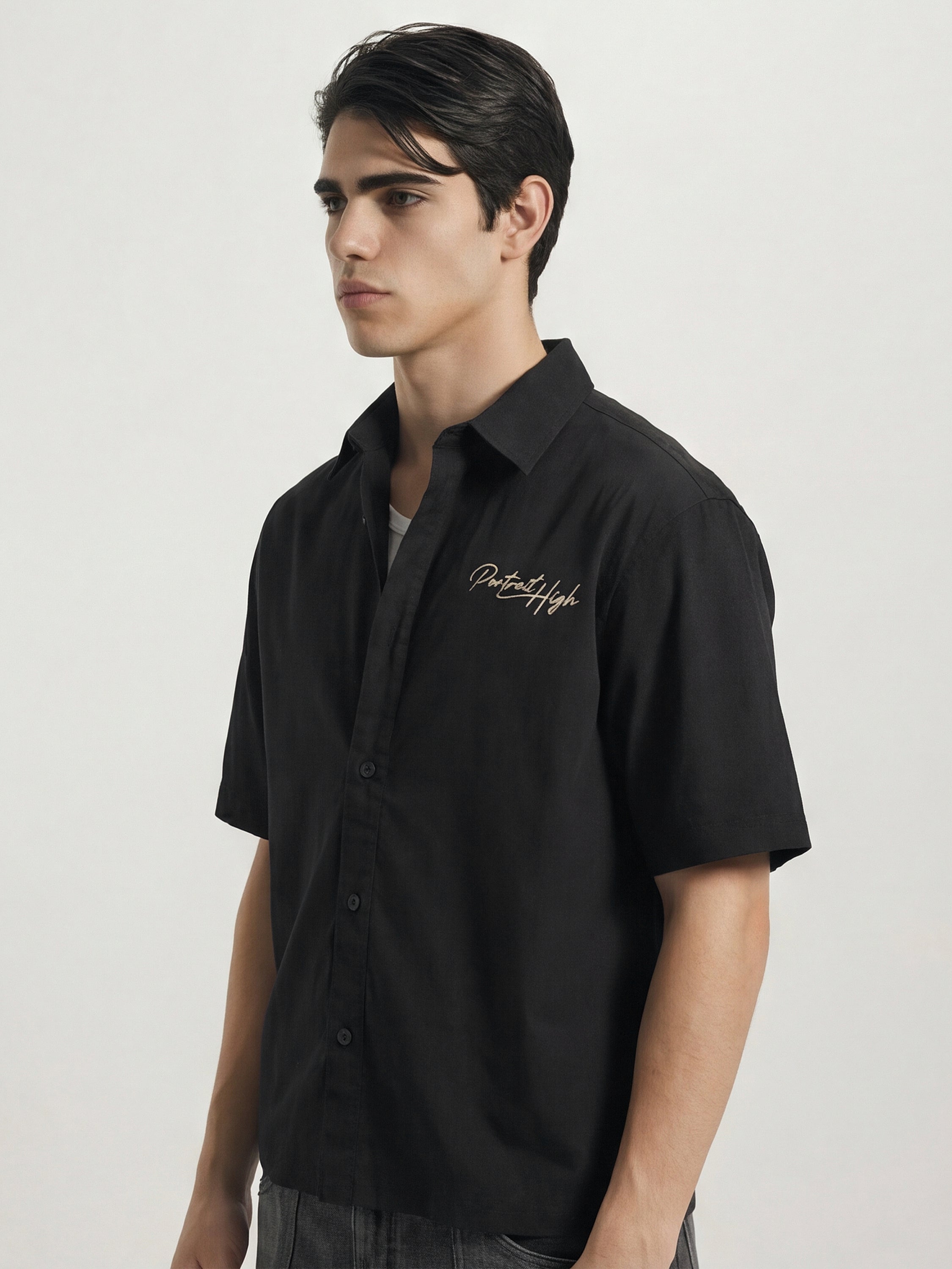 Highlander Men Black Printed Boxy Fit Casual Shirt - Black - Image 4