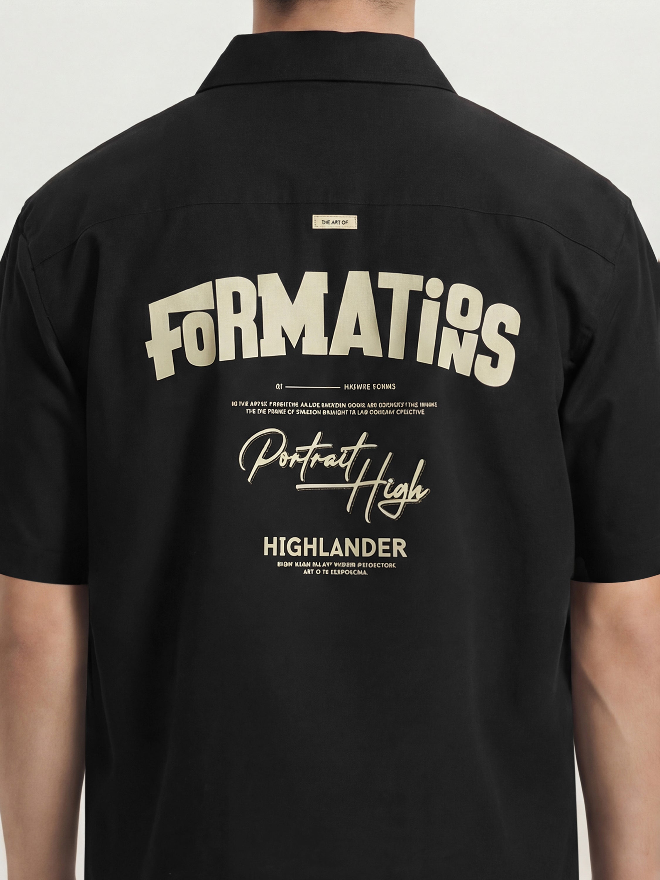 Highlander Men Black Printed Boxy Fit Casual Shirt - Black - Image 5