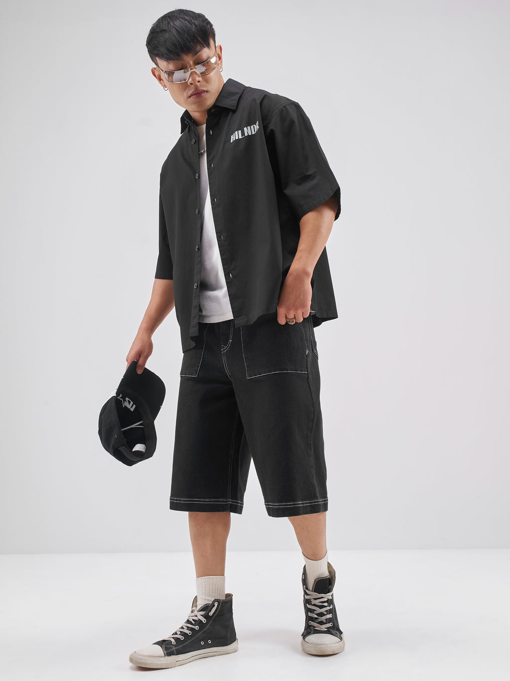 Highlander Men Black Printed Boxy Fit Casual Shirt - Black - Image 3