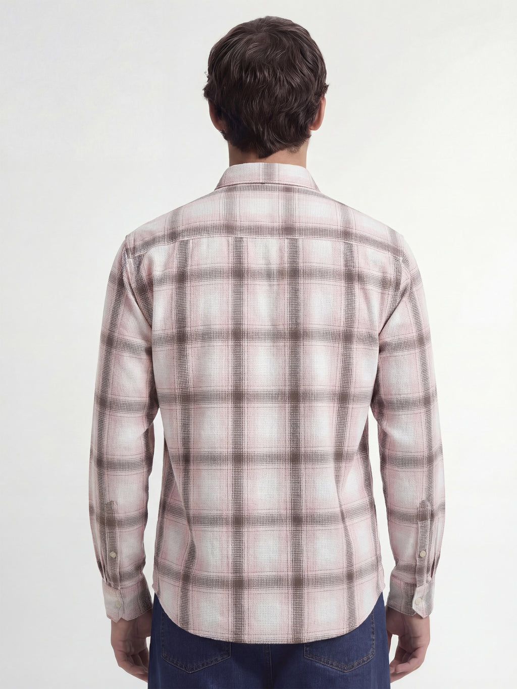Highlander Men Pink Checked Regular Fit Casual Shirt - Pink - Image 3