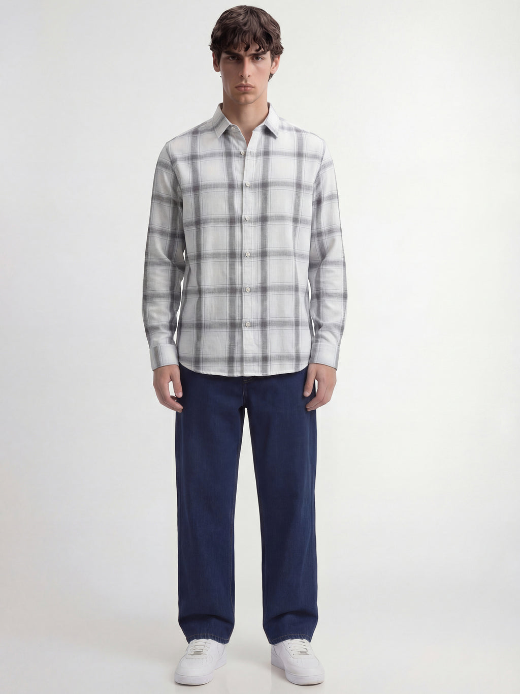 Highlander Men Blue Checked Regular Fit Casual Shirt - Blue - Image 2