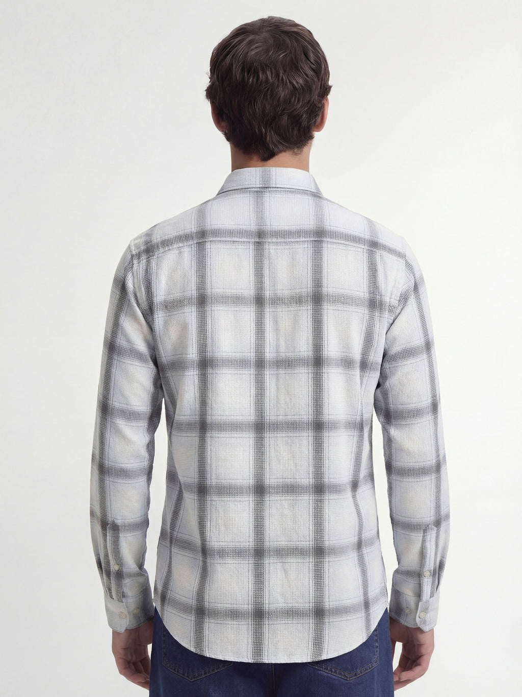 Highlander Men Blue Checked Regular Fit Casual Shirt - Blue - Image 3