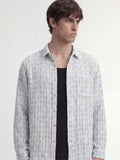 Highlander Men White Self Design Relaxed Fit Casual Shirt - White - Image 1