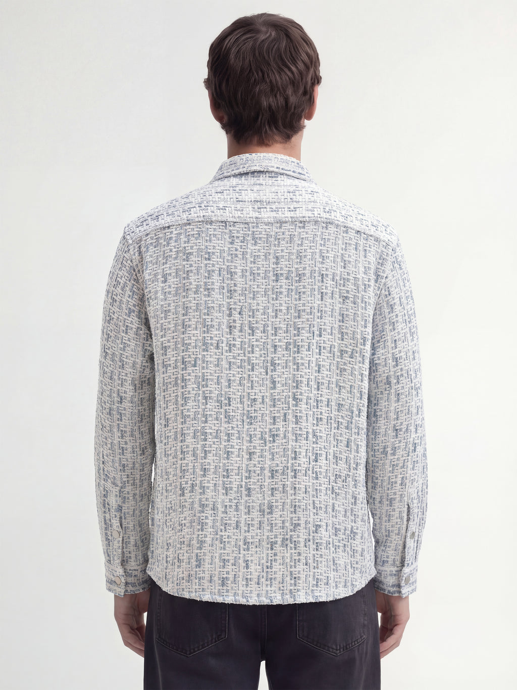 Highlander Men White Self Design Relaxed Fit Casual Shirt - White - Image 3