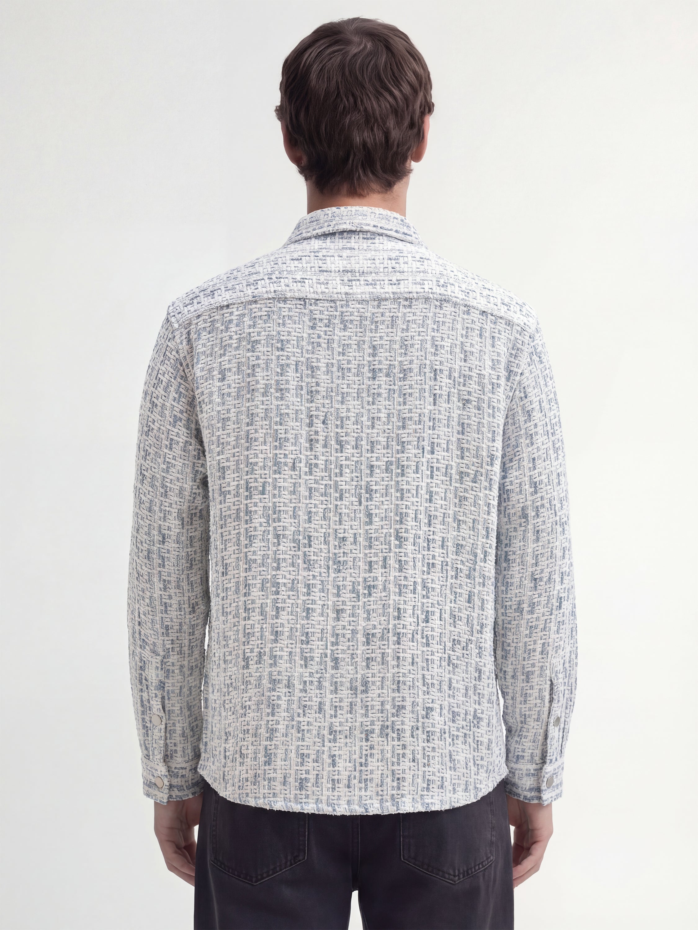 Highlander Men White Self Design Relaxed Fit Casual Shirt - White - Image 3