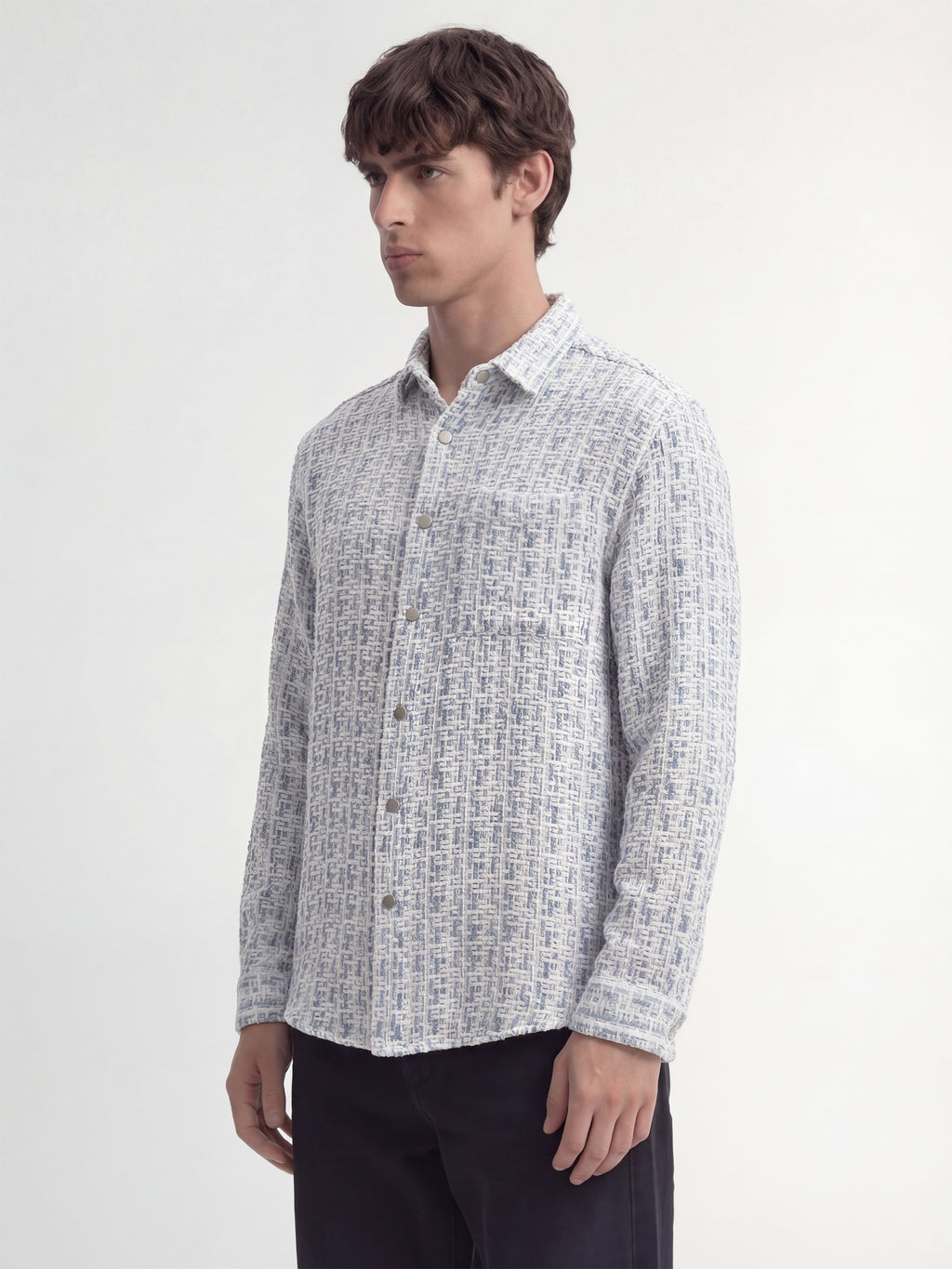 Highlander Men White Self Design Relaxed Fit Casual Shirt - White - Image 4