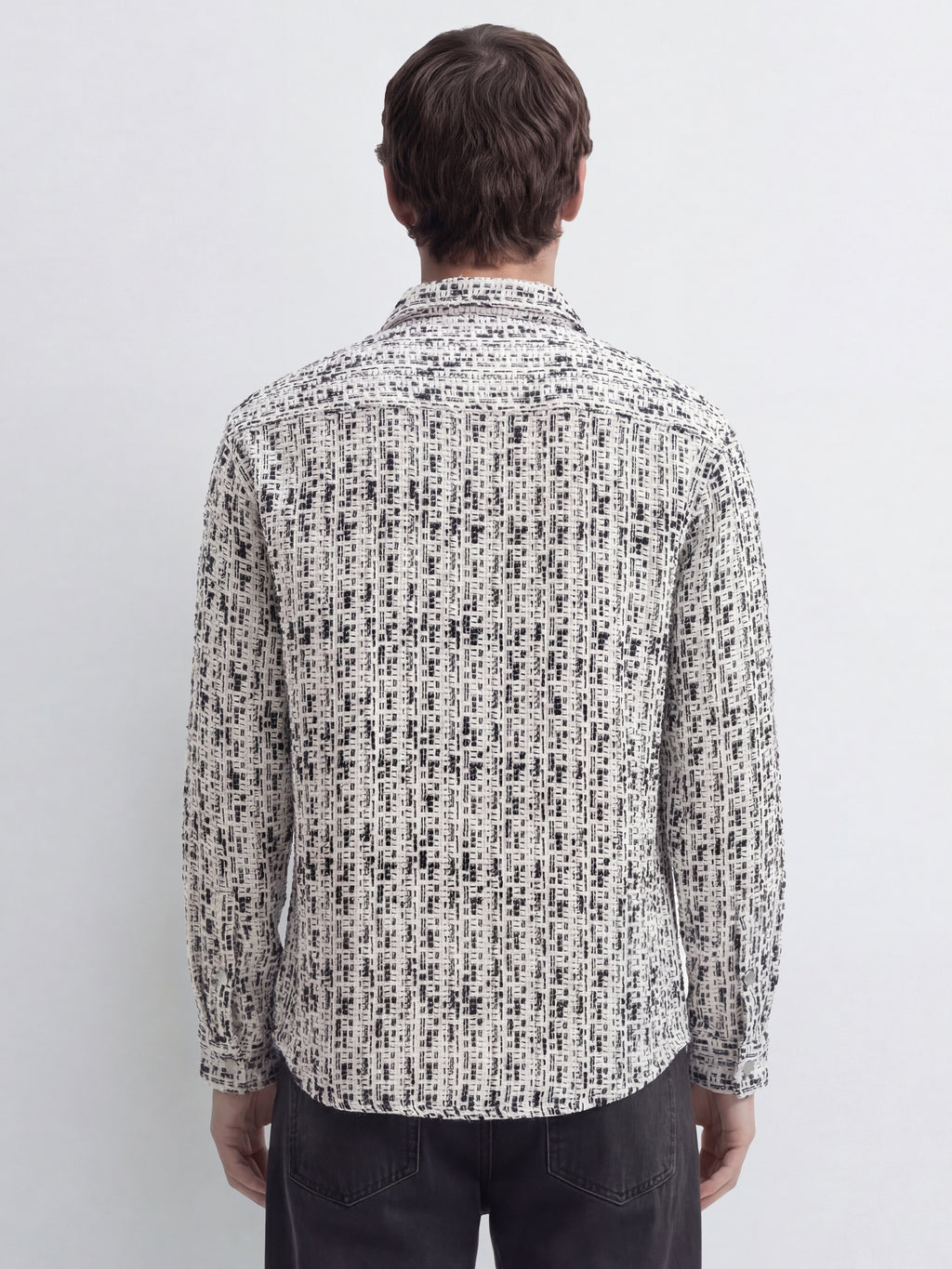 Highlander Men White Self Design Relaxed Fit Casual Shirt - White - Image 3