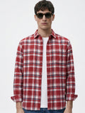 Highlander Men Red Checked Relaxed Fit Casual Shirt - Red - Image 1