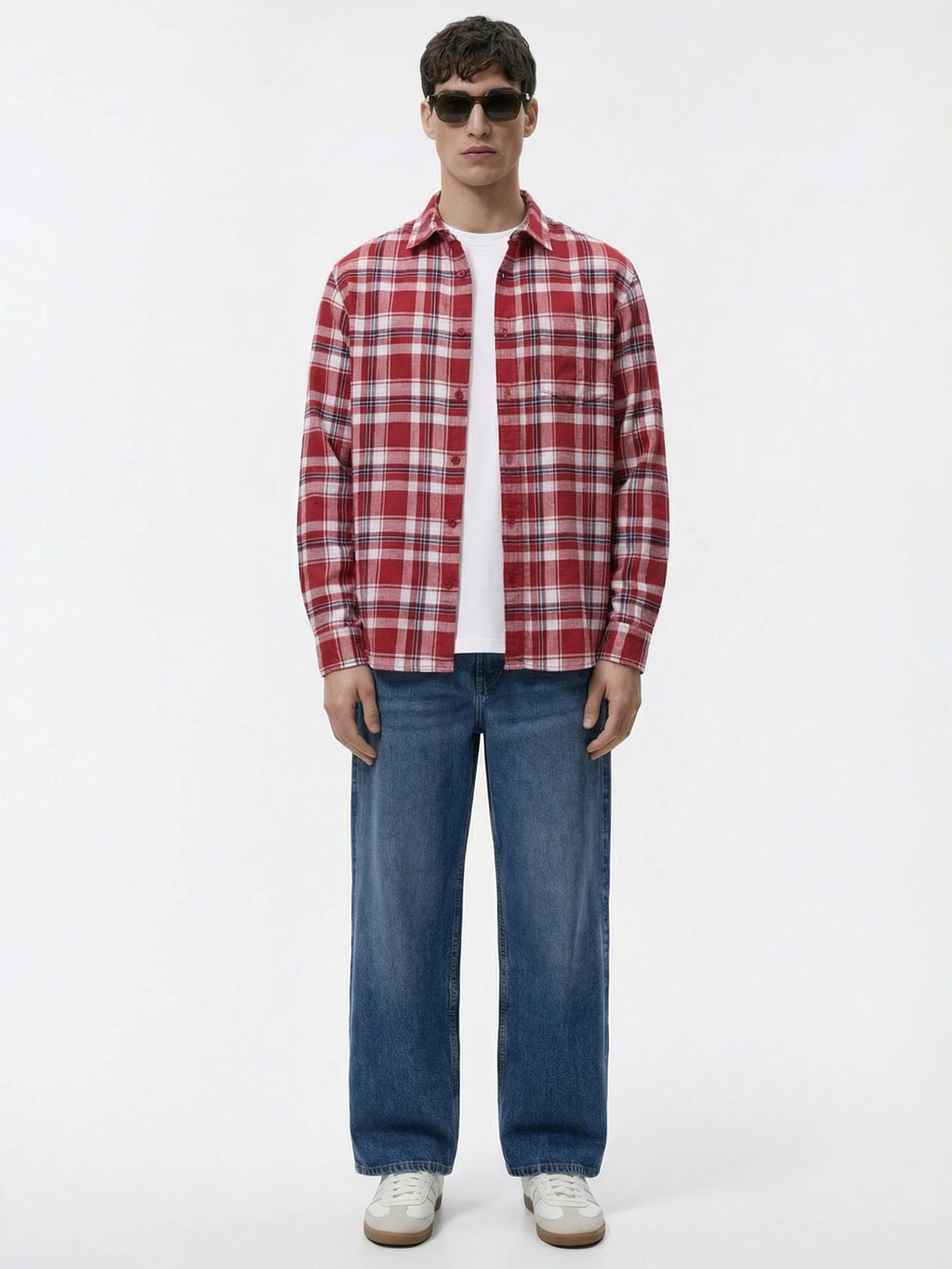 Highlander Men Red Checked Relaxed Fit Casual Shirt - Red - Image 2