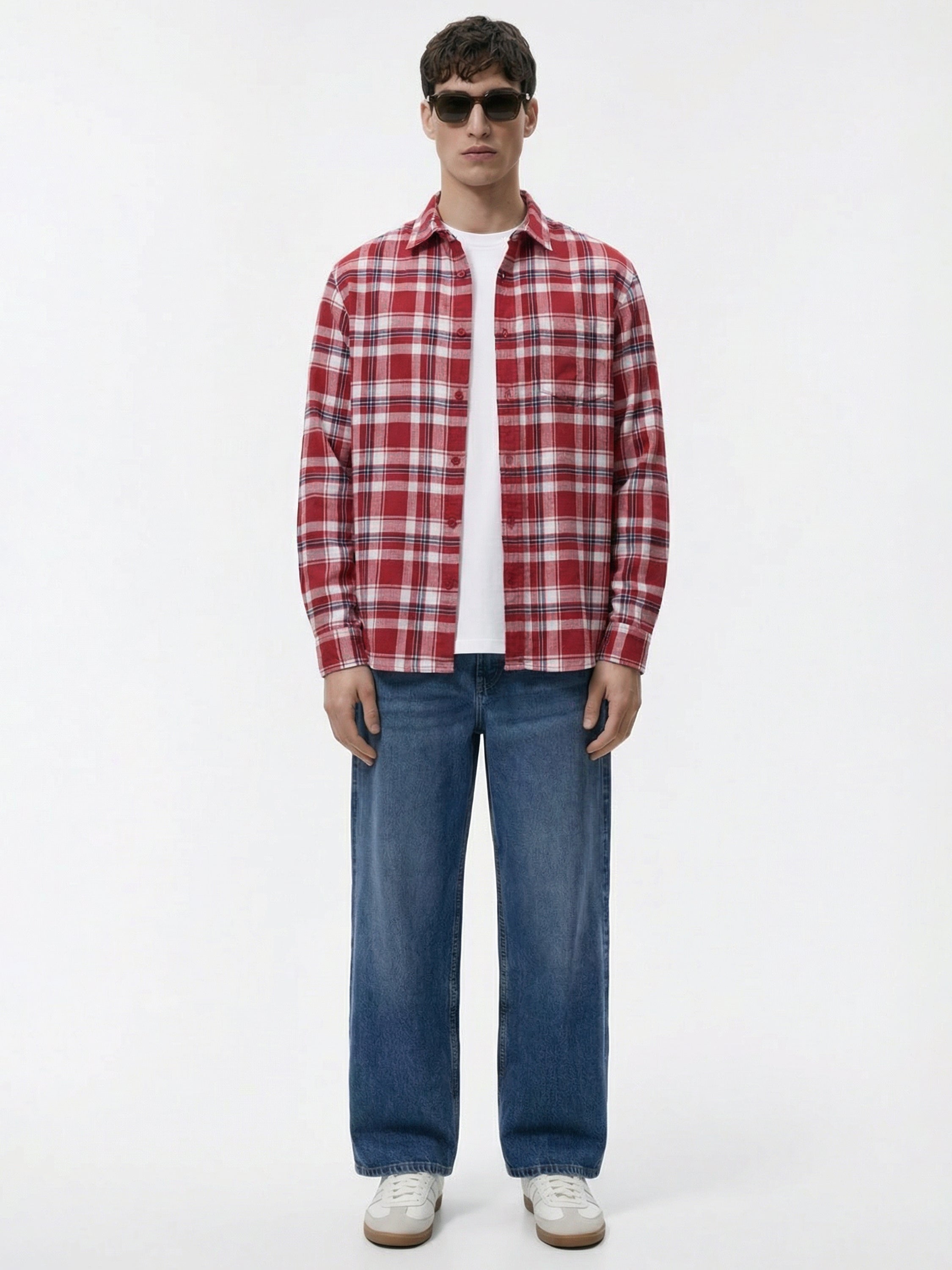 Highlander Men Red Checked Relaxed Fit Casual Shirt - Red - Image 2
