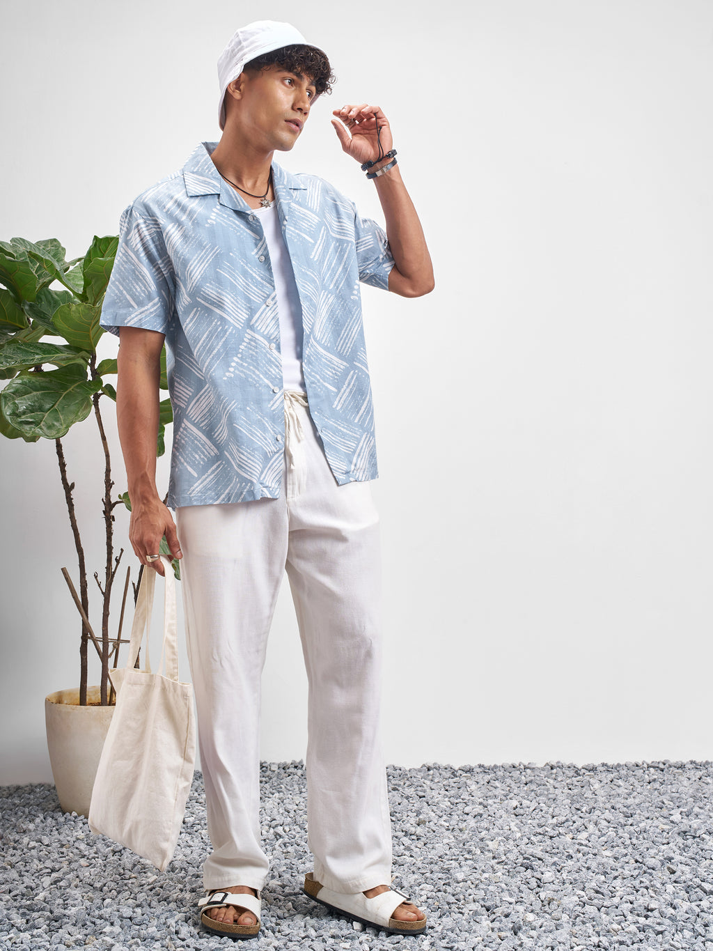 Highlander Men Blue Printed Relaxed Fit Casual Shirt - Blue - Image 2