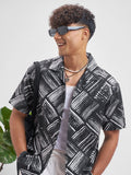Highlander Men Black Printed Relaxed Fit Casual Shirt - Black - Image 1