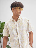 Highlander Men White Printed Relaxed Fit Casual Shirt - White - Image 1