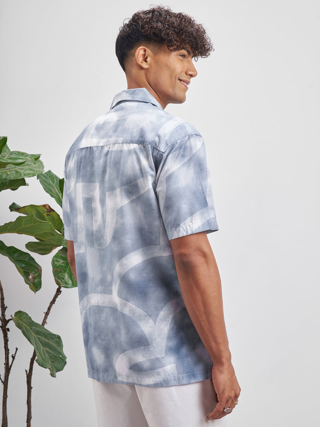 Highlander Men Blue Printed Relaxed Fit Casual Shirt - Blue - Image 3