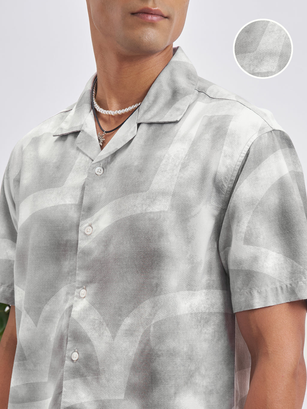 Highlander Men Grey Printed Relaxed Fit Casual Shirt - Grey - Image 5