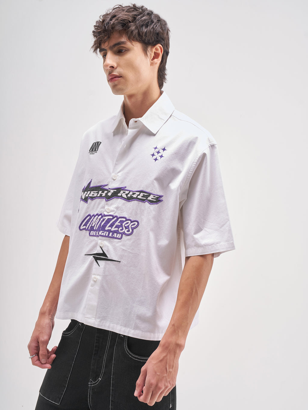 Highlander Men White Printed Boxy Fit Casual Shirt - White - Image 4