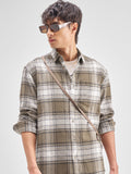 Highlander Men Beige Checked Relaxed Fit Casual Shirt - Beige - Image 1